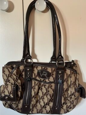 Signature Victoria Roberts Monogram Tote Bag in Brown